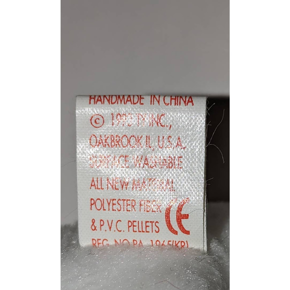 Vintage Ty Beanie Babies Valentino the Bear Style 4058 New Mint PVC Pellets - Picture 6 of 6